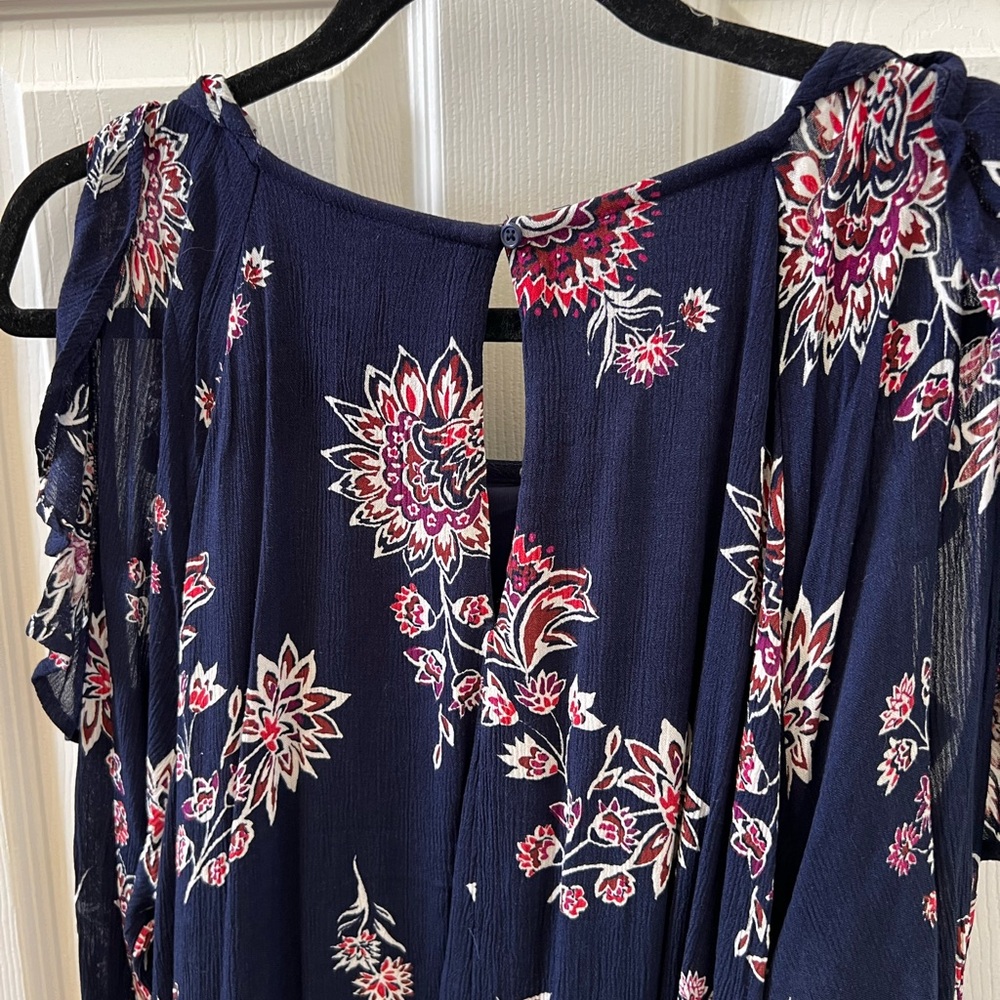 Old Navy Navy Floral Blouse